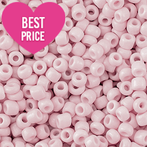 Perline di vetro rocailles 8/0 (3mm) rosa chiaro