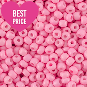 Perline di vetro rocailles 8/0 (3mm) rosa