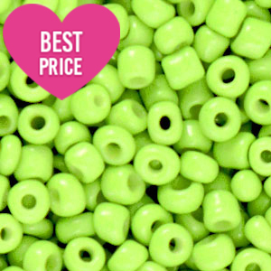 Perline di vetro rocailles 8/0 (3 mm) verde mela
