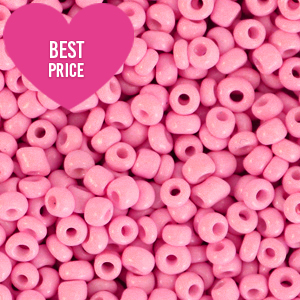 Perline di vetro rocailles 8/0 (3mm) rosa punch