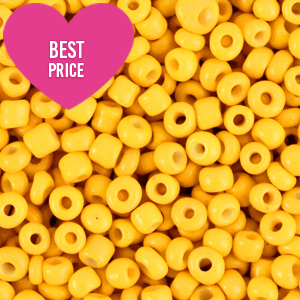 Perline di vetro rocailles 8/0 (3mm) giallo fresia