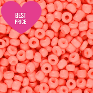 Perline di vetro rocailles 12/0 (2 mm) arancione albicocca calda