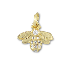 Metallo TQ in ottone ciondolo ape oro