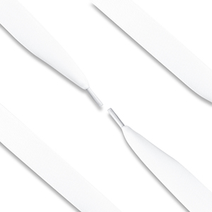 Lacci delle scarpe trendy in raso bianco