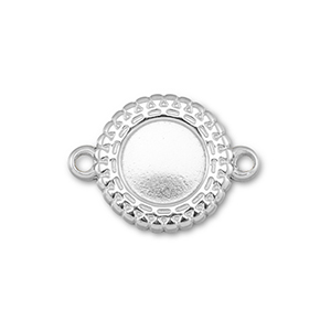 BY31&reg; Distanziatore in acciaio inossidabile con castone per SS20 fondo piatto argento