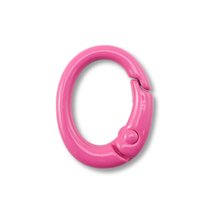 Componenti colorati bris&eacute; portachiavi ovale rosa magenta