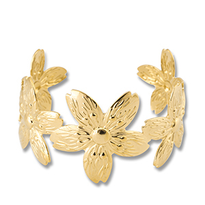 Bracciali in acciaio inossidabile bangle fiore oro
