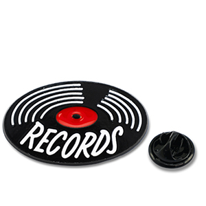 Pins LP "Records" nero-bianco-rosso