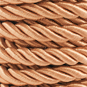 Cordoncino alla moda spirale 10mm marrone crema