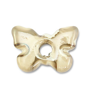 Perline di ceramica greca DQ farfalla beige-marrone