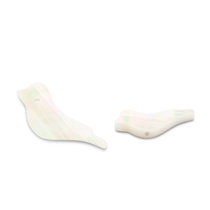 Perline di conchiglia uccello bianco (colore naturale)