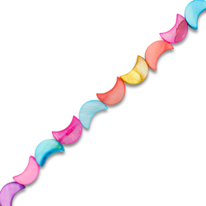 Perline di conchiglia luna multicolore