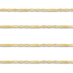 Componenti in acciaio inossidabile catena piatta oro