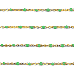 Componenti in acciaio inossidabile 1mm catena oro-verde