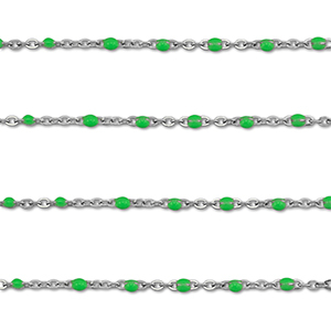 Componenti in acciaio inossidabile 1mm catena argento-verde