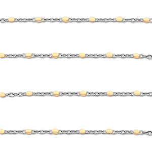 Componenti in acciaio inossidabile 1mm catena argento-pesca nudo