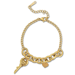 Bracciali in acciaio inossidabile chiave oro