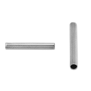 Perline in acciaio inossidabile tubo 12mm argento