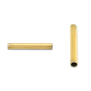 Perline in acciaio inossidabile tubo 9mm oro