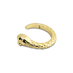 Orecchini in acciaio inossidabile ear cuff serpente oro