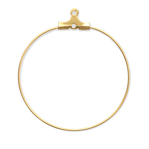 Componenti in acciaio inossidabile orecchini a cerchio oro