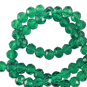 Perline sfaccettate 4x3mm rondella verde