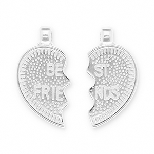 Ciondoli di metallo DQ "best friends" argento antico (privo di nichel)