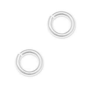 Componenti di metallo DQ anellino apribile argento antico (privo di nichel)