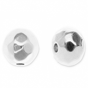 Perline di metallo DQ sfaccettata 4mm argento antico (privo di nichel)