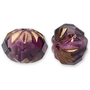 Perline Rep. Ceca FPB tonda 10x7mm amethyst-bronze
