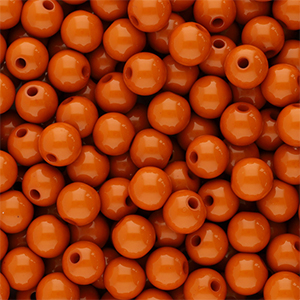 Perline in acrilico 8 mm lucido rosso terracotta