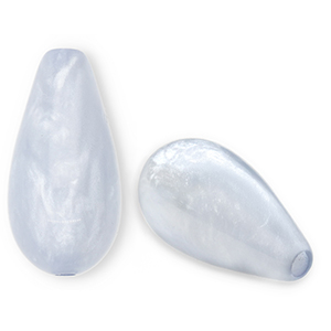 Perline Polaris Elements a forma di goccia Polmo blu cielo