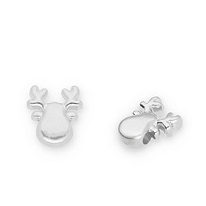 Perline di metallo DQ renna argento antico (privo di nichel)