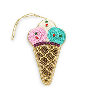 Pendenti trendy gelato marrone-multicolore-oro