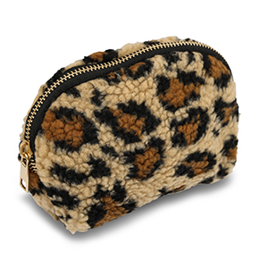 BY31&reg; Pochette teddy con stampa leopardo marrone chiaro-marrone-nero