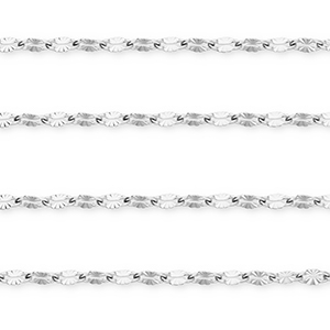 Componenti in acciaio inossidabile catena a rol&ograve; ovale argento