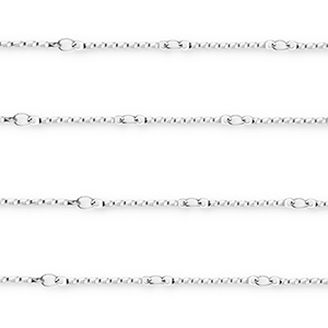 Componenti in acciaio inossidabile catena a rol&ograve; barretta argento