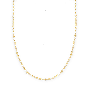 BY31&reg; Collane in acciaio inossidabile maglia con palline oro