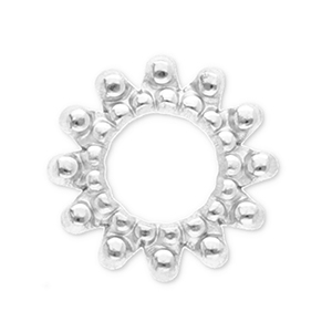 Componenti in acciaio ciondoli / distanziatore Bali argento
