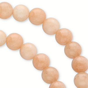 Perline in pietra naturale Calcite e Marmo 6mm pesca-bianco