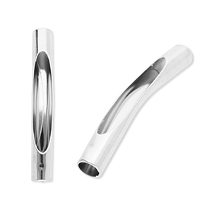 Perline in acciaio inossidabile tubo argento