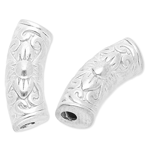 Perline in acciaio inossidabile tubo argento