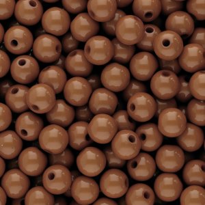 Perline in acrilico 8 mm lucido marrone cognac scuro