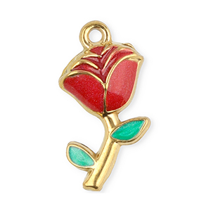 Ciondoli in acciaio inossidabile rosa oro-rosso-verde