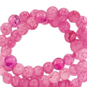 Perline di vetro 8 mm multicolore viola