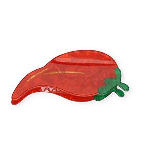 Accessori fermaglio per capelli peperoncino rosso perlato-verde perlato-oro