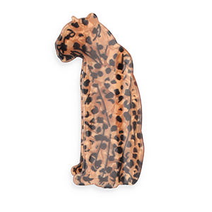 Accessori fermaglio per capelli leopardo marrone perlato-nero