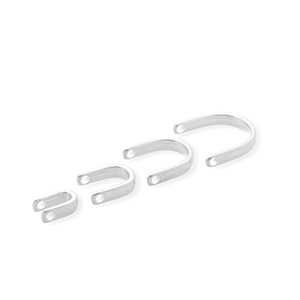 Ciondoli di metallo DQ&reg; arco set di 4 argento antico (privo di nichel)