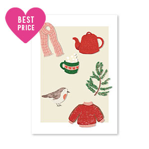 Espositori bigiotteria in cartoncino l'inverno bianco-rosso-verde