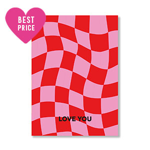 Espositori bigiotteria in cartoncino "Love you" rosa-rosso